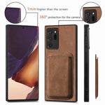 Til Samsung Galaxy Note20 Ultra / Note20 Ultra 5G Magnetisk Etui Retro Læder + TPU Telefoncover med Aftagelig Kortplads
