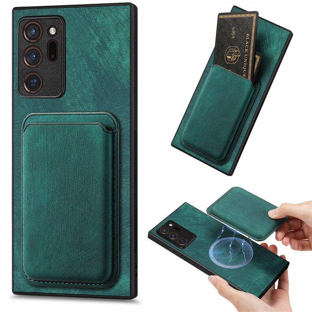 Til Samsung Galaxy Note20 Ultra / Note20 Ultra 5G Magnetisk Etui Retro Læder + TPU Telefoncover med Aftagelig Kortplads