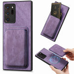 Til Samsung Galaxy Note20 Ultra / Note20 Ultra 5G Magnetisk Etui Retro Læder + TPU Telefoncover med Aftagelig Kortplads