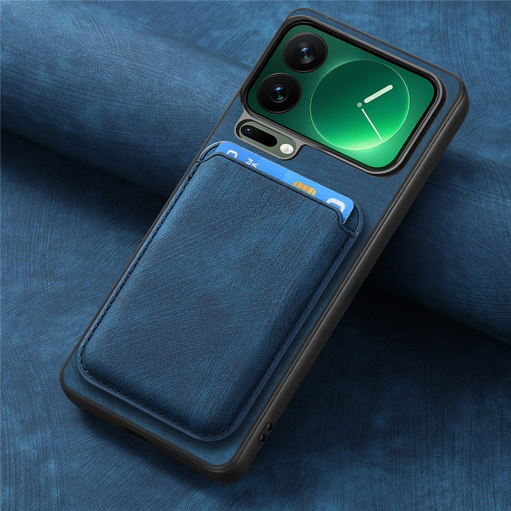 For Xiaomi 17 Pro Magnetic Case Retro Leather + TPU Phone Cover with Detachable Card Slot
