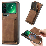 For Xiaomi 17 Pro Magnetic Case Retro Leather + TPU Phone Cover with Detachable Card Slot