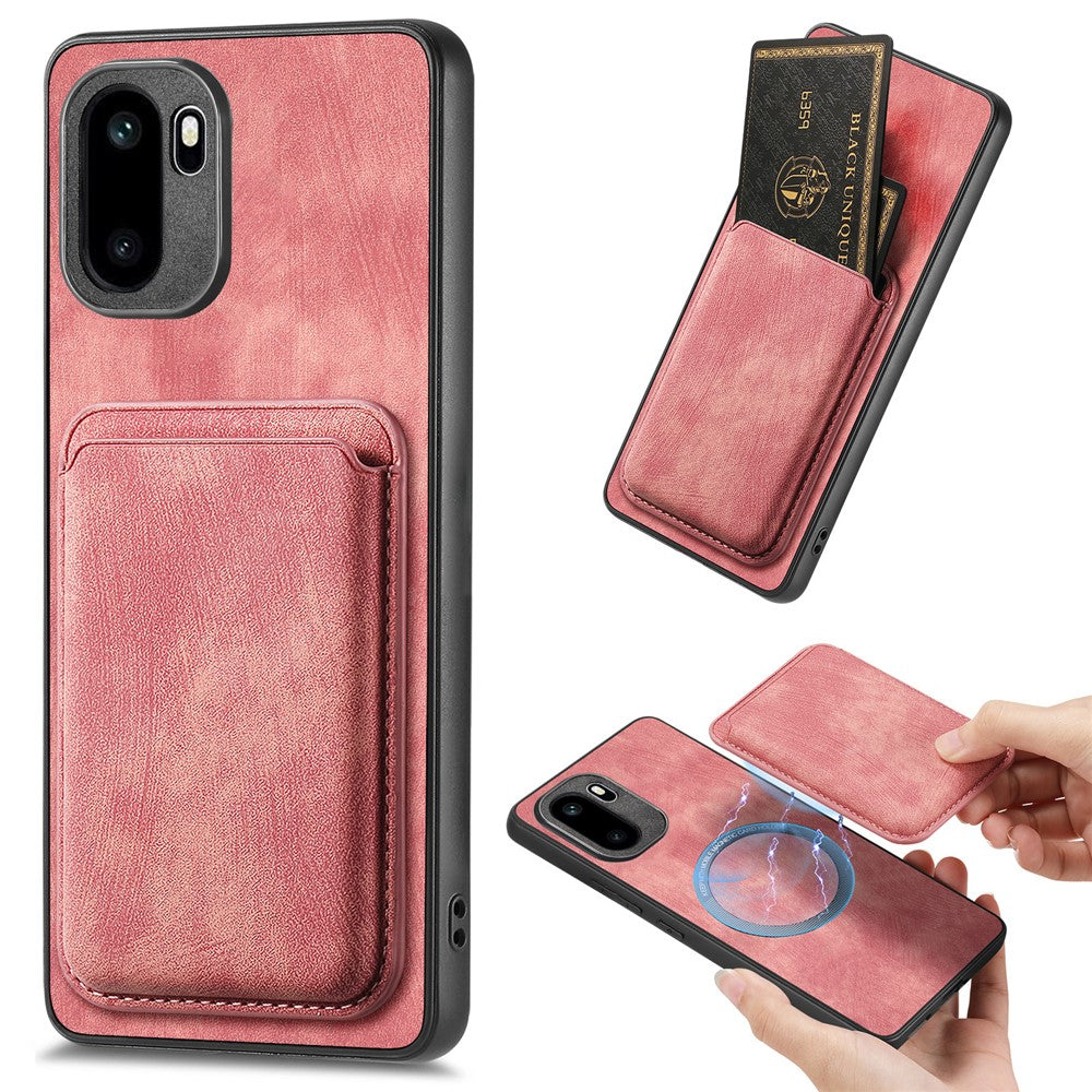 For OnePlus Ace 6 5G / Ace 6T 5G Magnetic Case Retro Leather + TPU Phone Cover with Detachable Card Slot