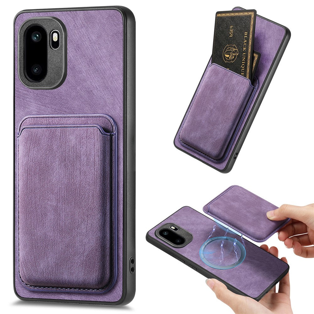 OnePlus Ace 6 5G / Ace 6T 5G Magnetiskt fodral Retro Läder + TPU mobilskal med Avtagbar Kortplats