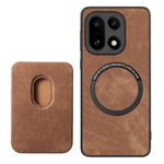 Til OnePlus 15 5G Magnetisk Etui Retro Læder + TPU Telefoncover med Aftagelig Kortplads