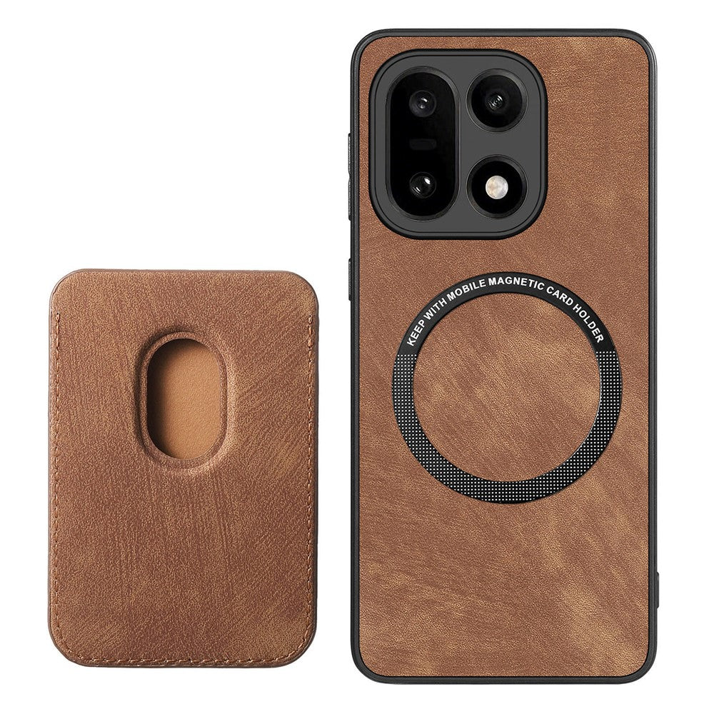 Til OnePlus 15 5G Magnetisk Etui Retro Læder + TPU Telefoncover med Aftagelig Kortplads