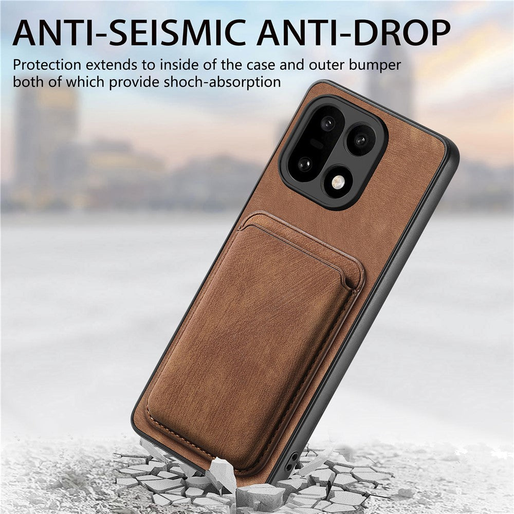 Til OnePlus 15 5G Magnetisk Etui Retro Læder + TPU Telefoncover med Aftagelig Kortplads