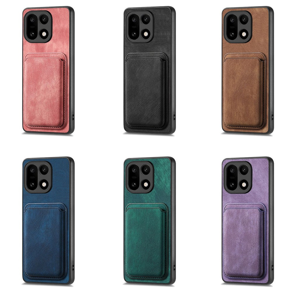 Til OnePlus 15 5G Magnetisk Etui Retro Læder + TPU Telefoncover med Aftagelig Kortplads