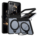 For Samsung Galaxy Z Flip8 Case Magnetic Rotatable Kickstand Hinge Protection PC + TPU Anti Drop Phone Cover