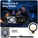 For Samsung Galaxy Z Flip8 Case Magnetic Rotatable Kickstand Hinge Protection PC + TPU Anti Drop Phone Cover