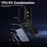 For Samsung Galaxy Z Flip8 Case Magnetic Rotatable Kickstand Hinge Protection PC + TPU Anti Drop Phone Cover