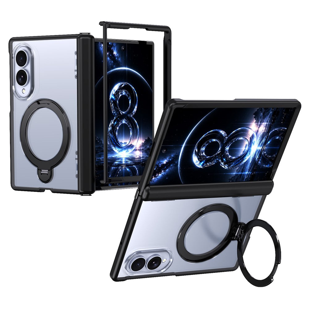 For Samsung Galaxy Z Fold8 Case Magnetic Rotatable Kickstand Hinge Protection PC + TPU Anti Drop Phone Cover