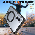 For Samsung Galaxy Z Fold8 Case Magnetic Rotatable Kickstand Hinge Protection PC + TPU Anti Drop Phone Cover