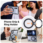 For Samsung Galaxy Z Fold8 Case Magnetic Rotatable Kickstand Hinge Protection PC + TPU Anti Drop Phone Cover