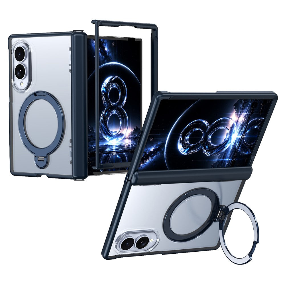 For Samsung Galaxy Z Fold8 Case Magnetic Rotatable Kickstand Hinge Protection PC + TPU Anti Drop Phone Cover