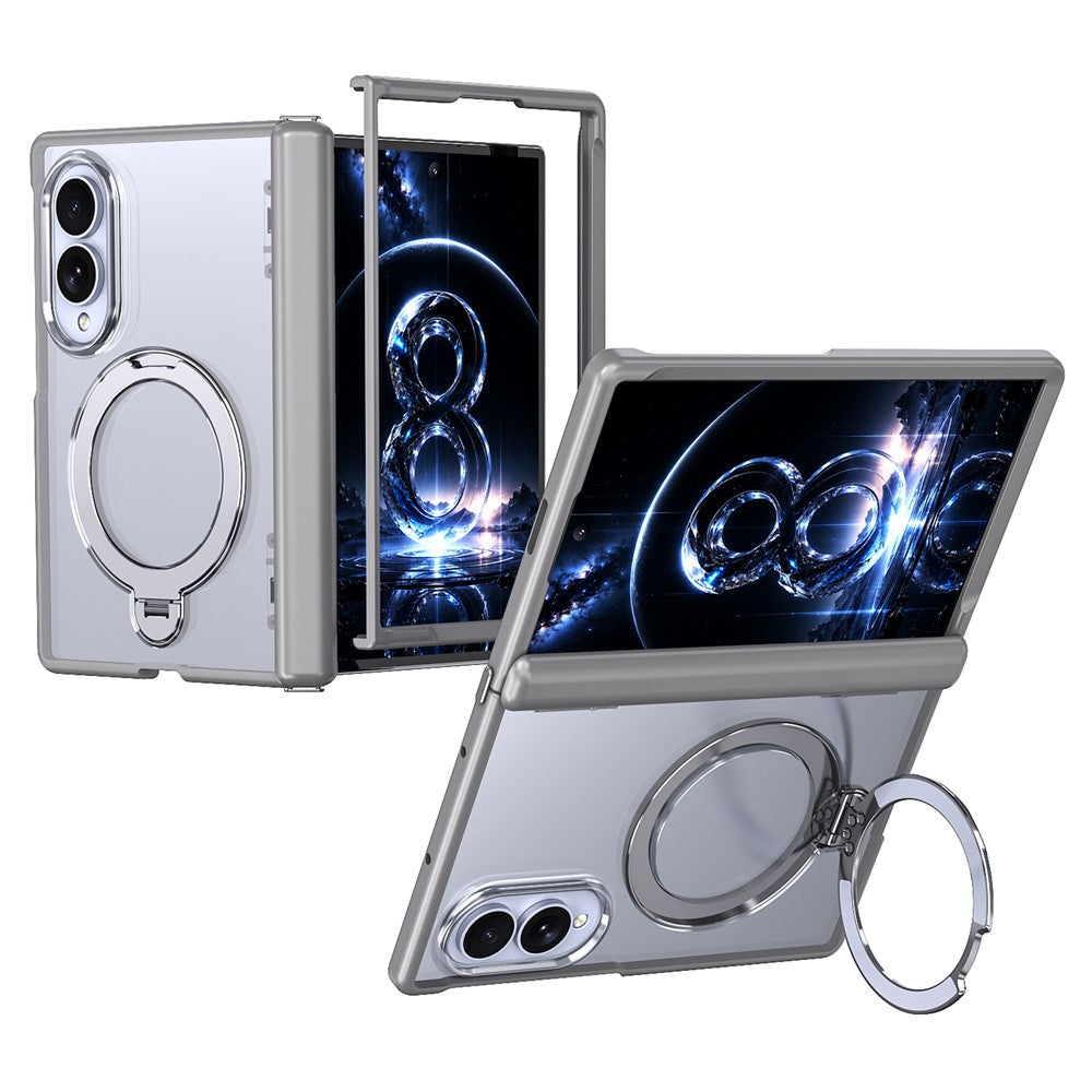 For Samsung Galaxy Z Fold8 Case Magnetic Rotatable Kickstand Hinge Protection PC + TPU Anti Drop Phone Cover