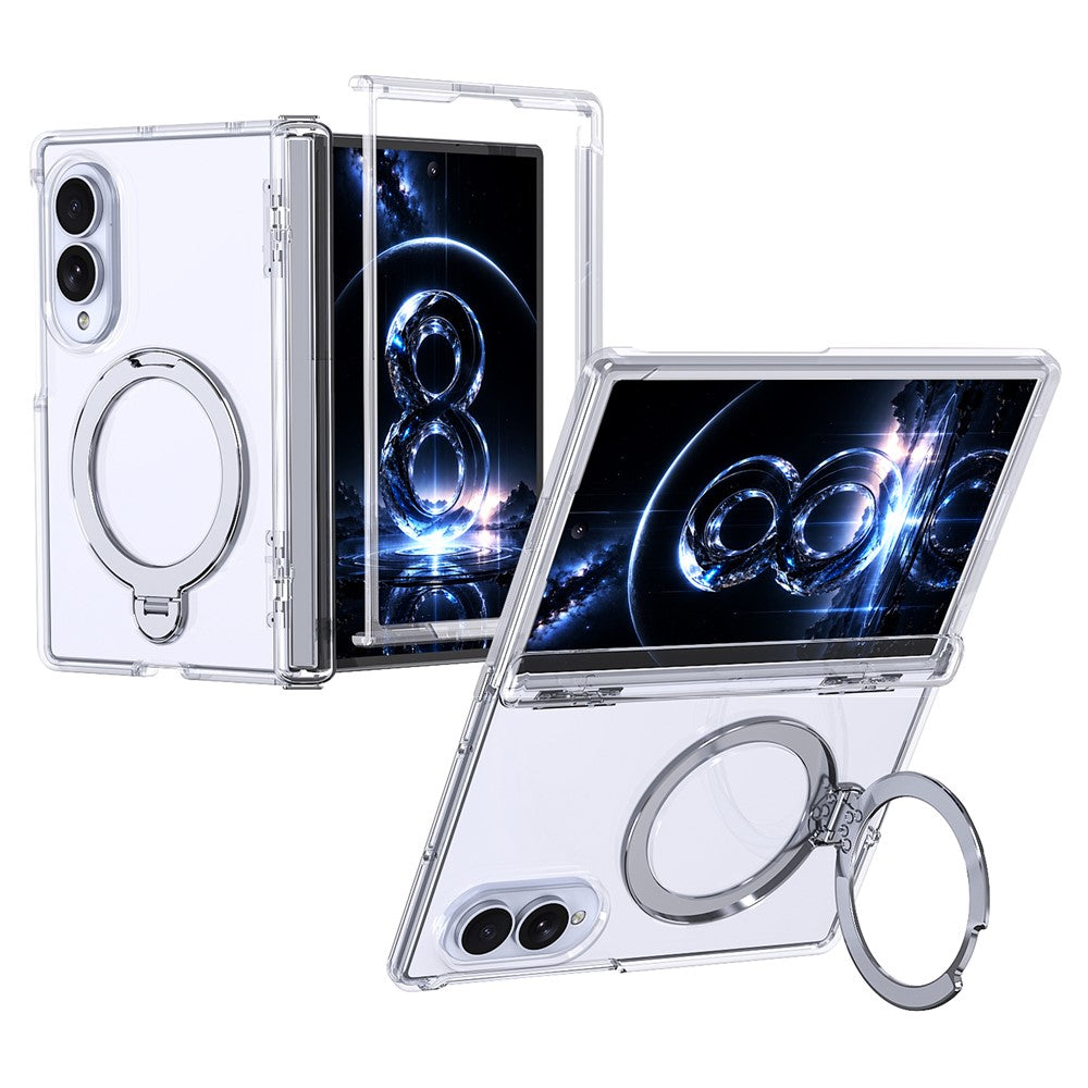 For Samsung Galaxy Z Fold8 Case Magnetic Rotatable Kickstand Hinge Protection PC + TPU Anti Drop Phone Cover