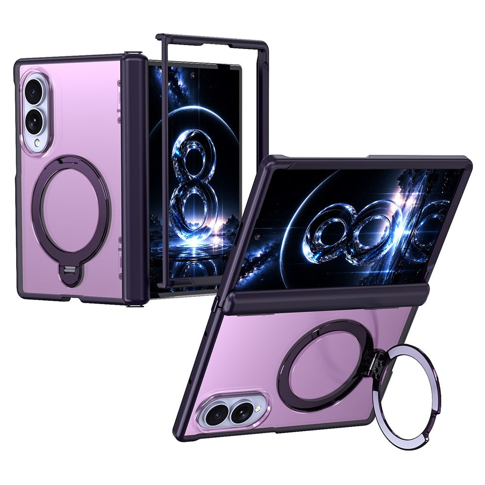 For Samsung Galaxy Z Fold8 Case Magnetic Rotatable Kickstand Hinge Protection PC + TPU Anti Drop Phone Cover