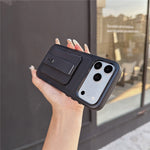 For iPhone 18 Pro / 17 Pro Case Card Slot Stretchable Kickstand Leather + TPU Phone Cover