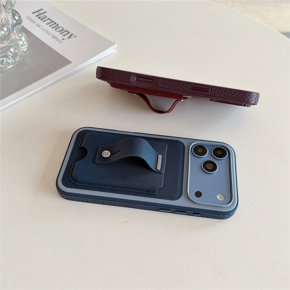 For iPhone 18 Pro Max / 17 Pro Max Case Card Slot Stretchable Kickstand Leather + TPU Phone Cover