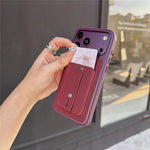 For iPhone 18 Pro Max / 17 Pro Max Case Card Slot Stretchable Kickstand Leather + TPU Phone Cover