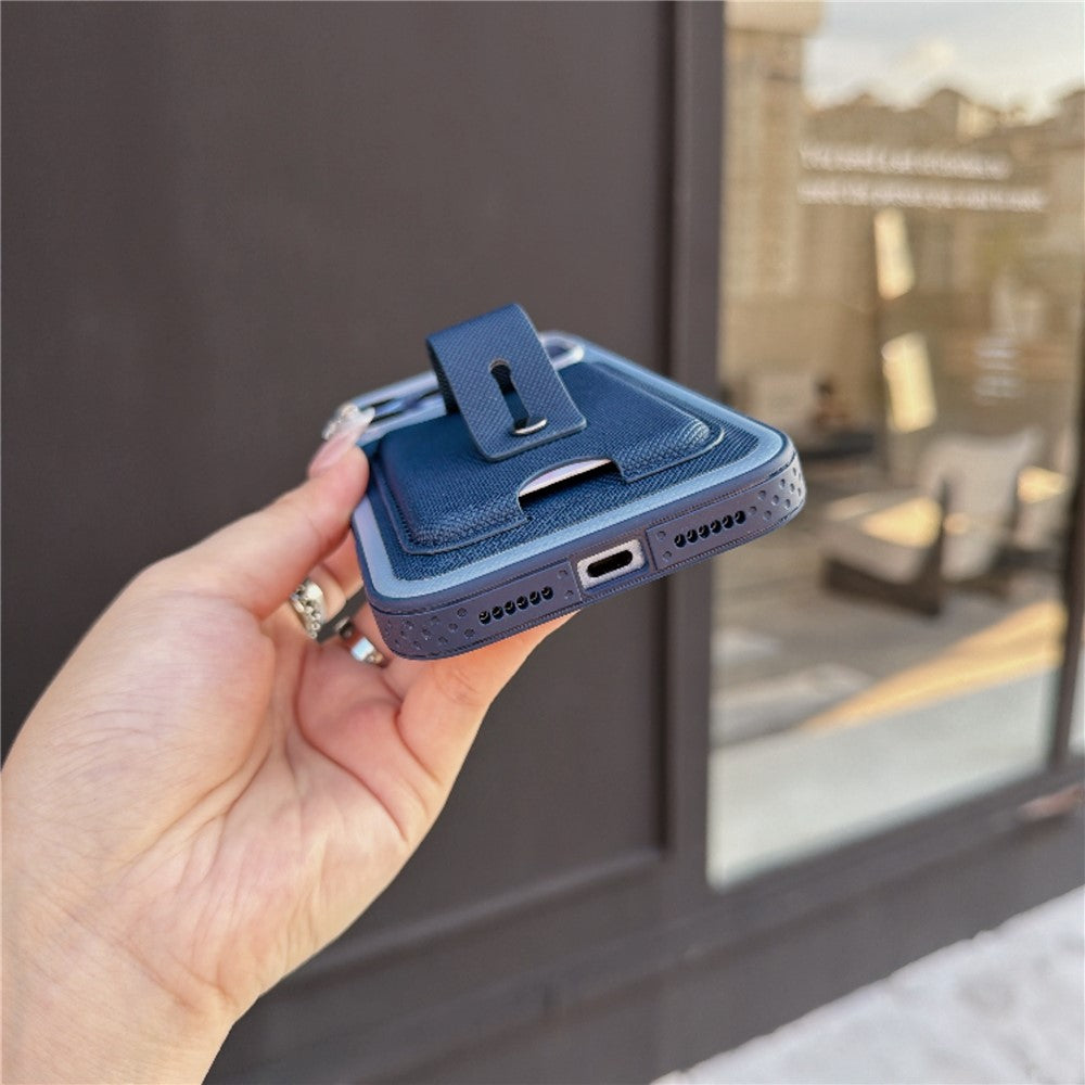 For iPhone 18 Pro Max / 17 Pro Max Case Card Slot Stretchable Kickstand Leather + TPU Phone Cover