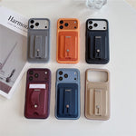 For iPhone 18 Pro Max / 17 Pro Max Case Card Slot Stretchable Kickstand Leather + TPU Phone Cover