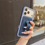 For iPhone 18 Pro Max / 17 Pro Max Case Card Slot Stretchable Kickstand Leather + TPU Phone Cover