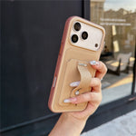 For iPhone 18 Pro Max / 17 Pro Max Case Card Slot Stretchable Kickstand Leather + TPU Phone Cover