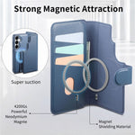 CASENEO Til Samsung Galaxy S26+ Magnetisk Etui RFID Blokerende Pung Aftageligt Læder Telefoncover med Håndledsrem