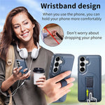 CASENEO Til Samsung Galaxy S26+ Magnetisk Etui RFID Blokerende Pung Aftageligt Læder Telefoncover med Håndledsrem
