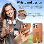 CASENEO For iPhone 13 Pro Max Magnetic Case RFID Blocking Wallet Detachable Leather Phone Cover with Wristband