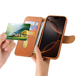 CASENEO For iPhone 13 Pro Max Magnetic Case RFID Blocking Wallet Detachable Leather Phone Cover with Wristband