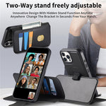 CASENEO For iPhone 13 Pro Magnetic Case RFID Blocking Wallet Detachable Leather Phone Cover with Wristband