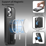 CASENEO For iPhone 13 Pro Magnetic Case RFID Blocking Wallet Detachable Leather Phone Cover with Wristband