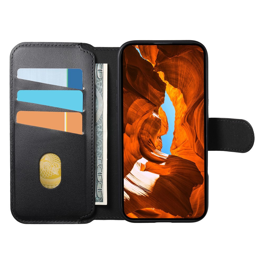 CASENEO For iPhone 13 Pro Magnetic Case RFID Blocking Wallet Detachable Leather Phone Cover with Wristband
