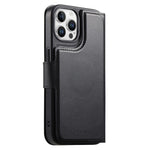 CASENEO For iPhone 13 Pro Magnetic Case RFID Blocking Wallet Detachable Leather Phone Cover with Wristband