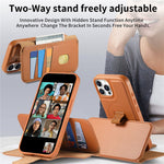 CASENEO For iPhone 12  /  12 Pro Magnetic Case RFID Blocking Wallet Detachable Leather Phone Cover with Wristband
