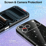 For iPhone 18 Pro Max  /  17 Pro Max Magnetic Case Glitter TPU Shockproof Phone Cover with Lanyard