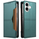 For iPhone 18 / iPhone 17 Wallet Case External Card Slot Magnetic Closing Leather Phone Cover