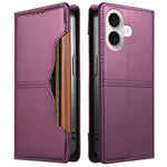For iPhone 18 / iPhone 17 Wallet Case External Card Slot Magnetic Closing Leather Phone Cover