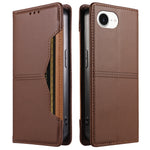 For iPhone 17th / iPhone 16th Wallet Case External Card Slot Magnetic Closure Leather Phone Cover