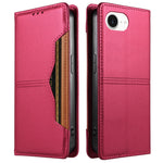 For iPhone 17th / iPhone 16th Wallet Case External Card Slot Magnetic Closure Leather Phone Cover