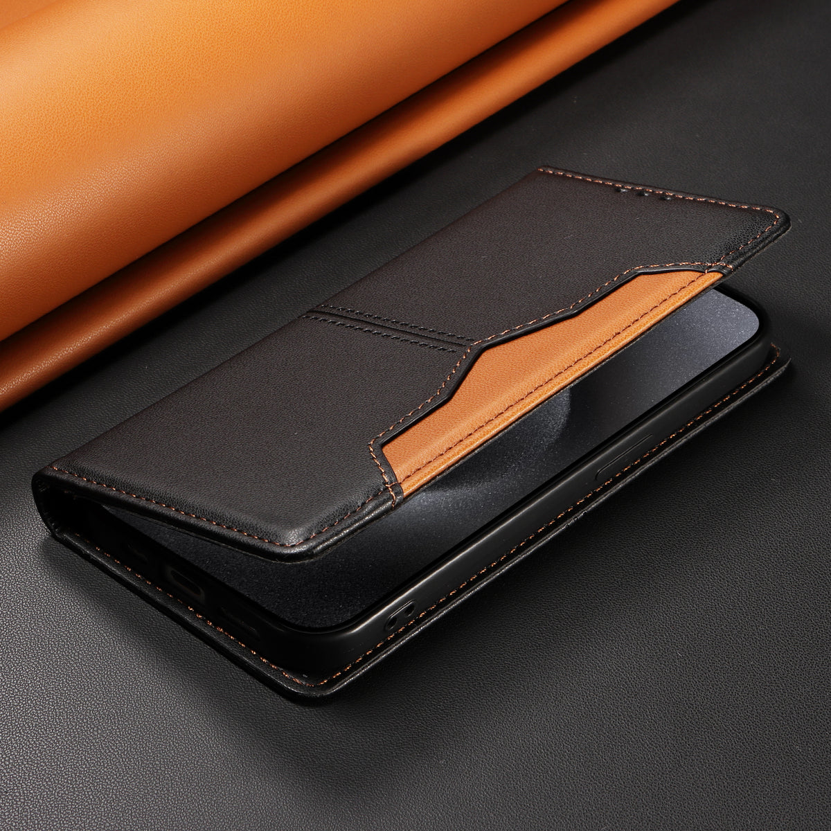 For iPhone 16 Plus Wallet Case External Card Slot Magnetic Closing Leather Phone Cover