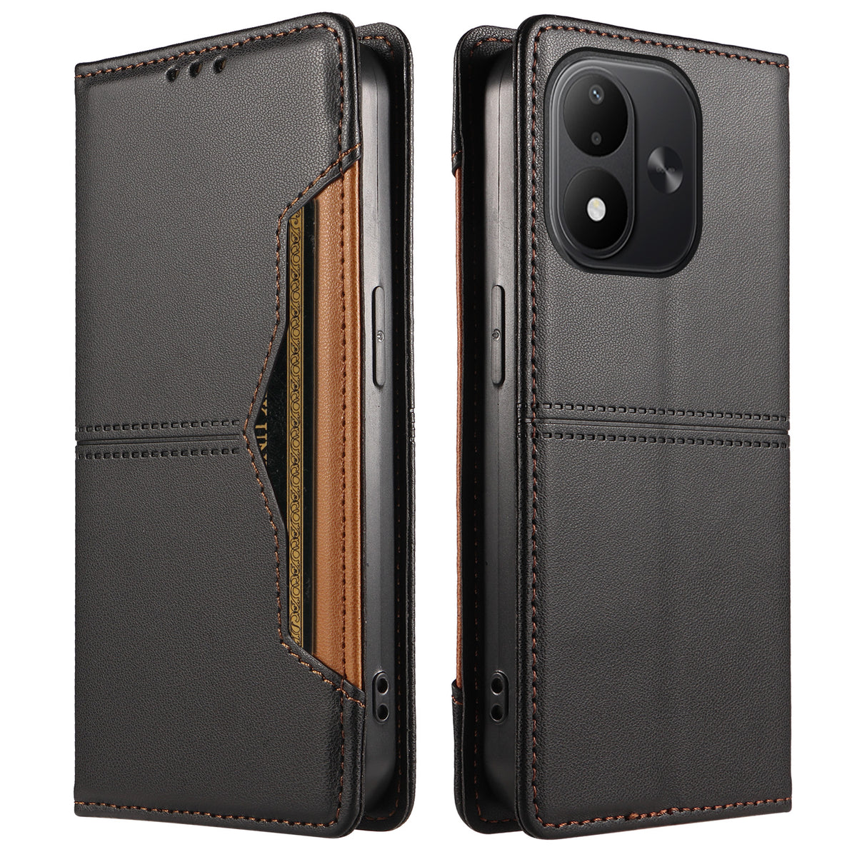 For Xiaomi Redmi Note 17 4G (Global) / Note 17 5G (Global) / Note 17 (India / China) 5G Wallet Case External Card Slot Magnetic Closing Leather Phone Cover