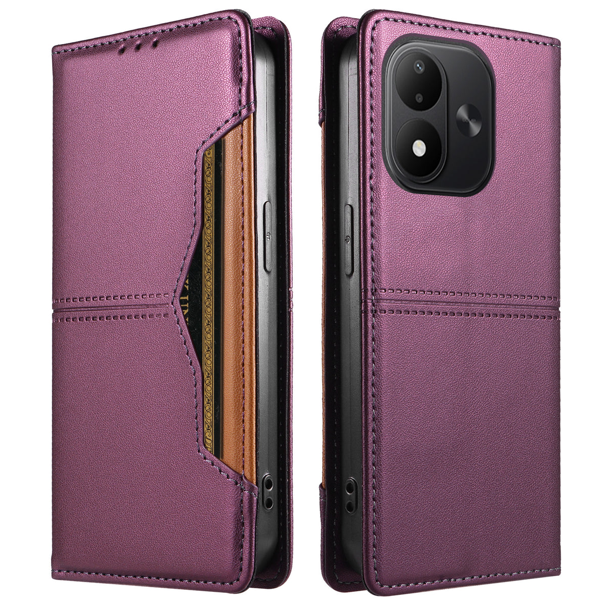 For Xiaomi Redmi Note 17 4G (Global) / Note 17 5G (Global) / Note 17 (India / China) 5G Wallet Case External Card Slot Magnetic Closing Leather Phone Cover