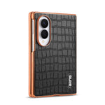 AZNS For Samsung Galaxy Z Fold8 Case Electroplating Crocodile Texture PU + TPU Phone Cover