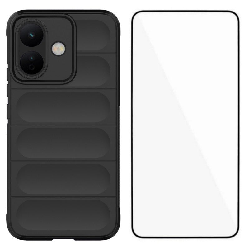 WANLONFENG for Xiaomi Redmi Note 17 Pro 5G TPU Case  HD Series Anti Slip Phone Cover with Tempered Glass