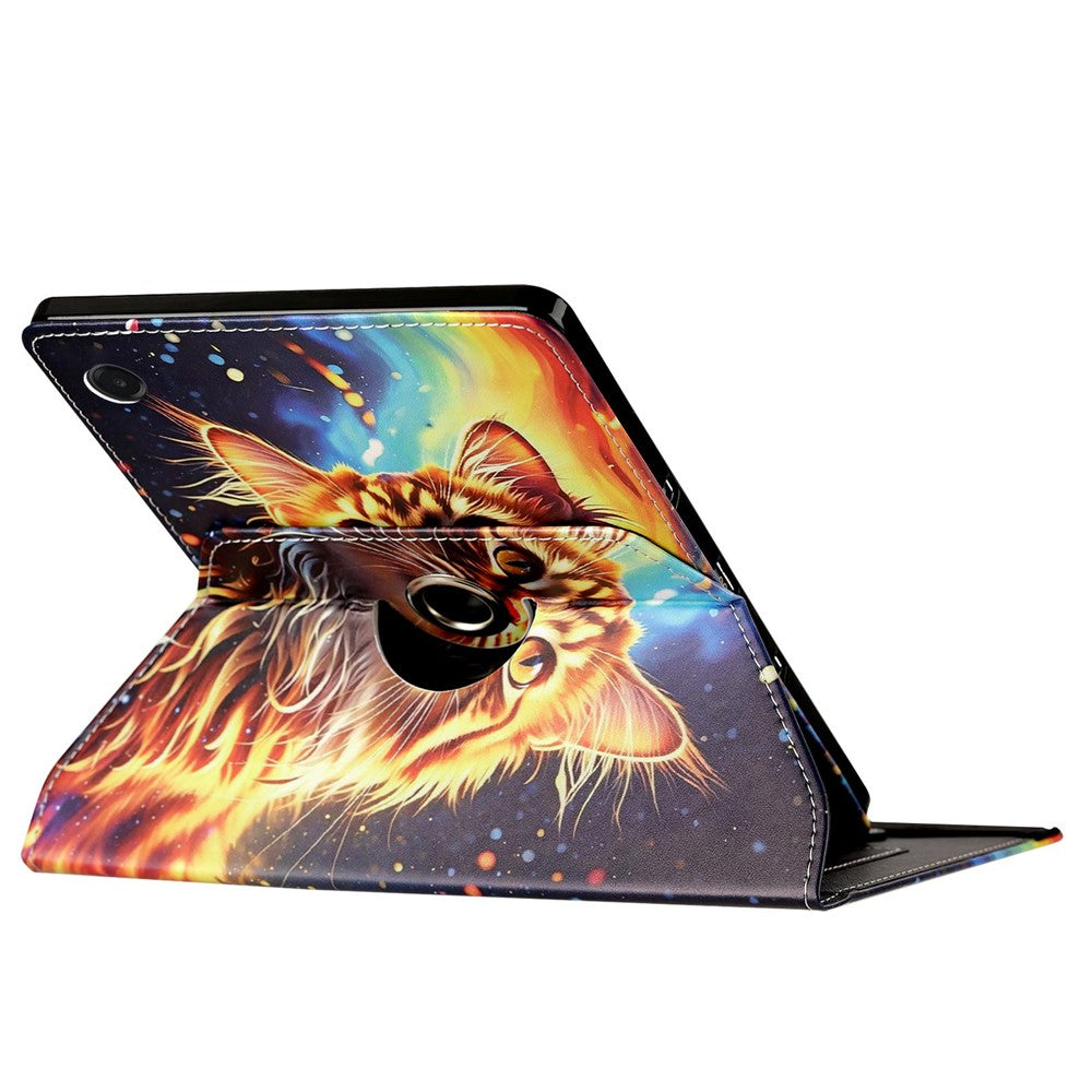 Lenovo Tab One / Tab K9 Fodral Roterande Stativ Mönster PU Läder + TPU Surfplatta Skydd