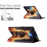 Lenovo Tab One / Tab K9 Fodral Roterande Stativ Mönster PU Läder + TPU Surfplatta Skydd