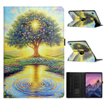 Lenovo Tab One / Tab K9 Fodral Roterande Stativ Mönster PU Läder + TPU Surfplatta Skydd